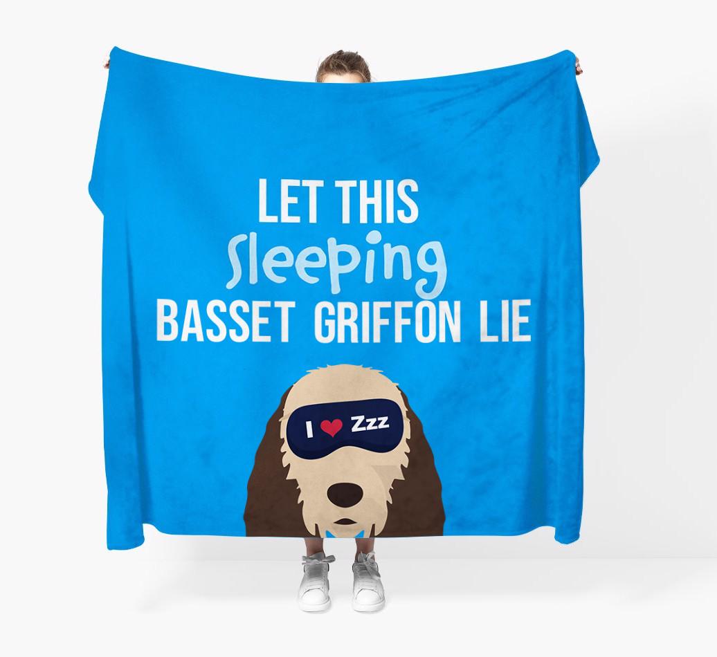 'Let that sleepy dog lie' - Personalized {breedFullName} Blanket