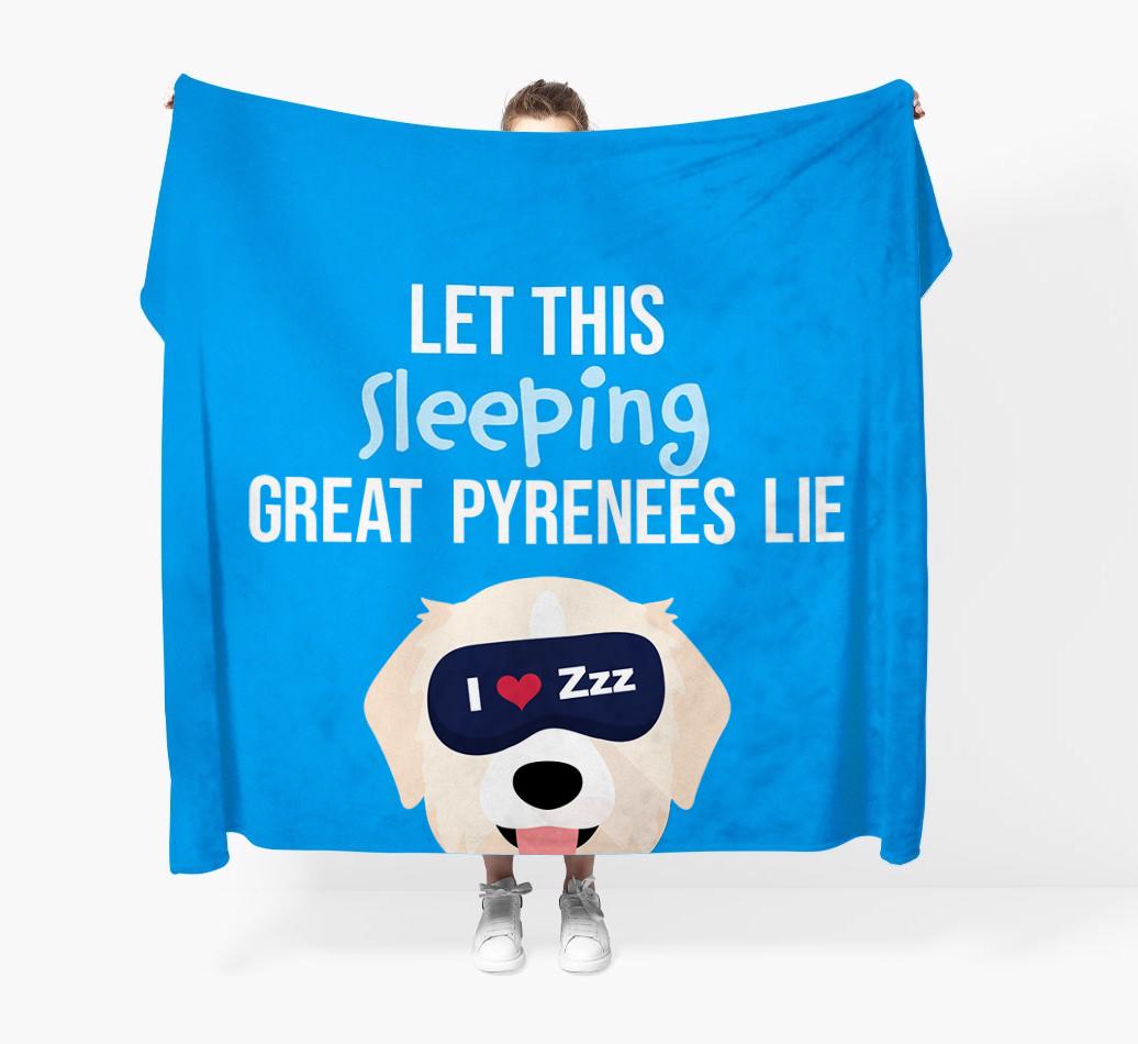 'Let that sleepy dog lie' - Personalized {breedFullName} Blanket