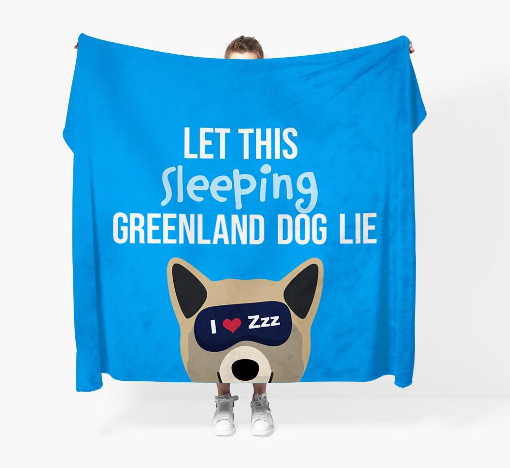 'Let that sleepy dog lie' - Personalized {breedFullName} Blanket