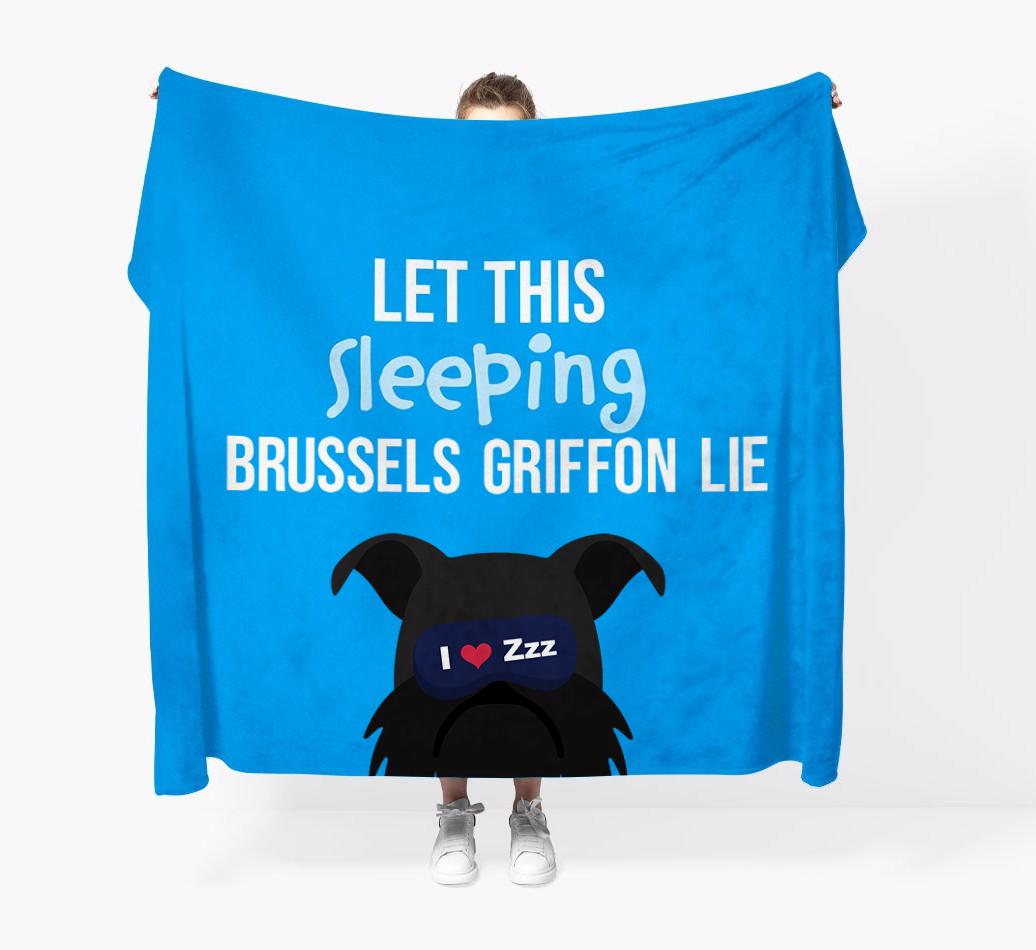 'Let that sleepy dog lie' - Personalized {breedFullName} Blanket
