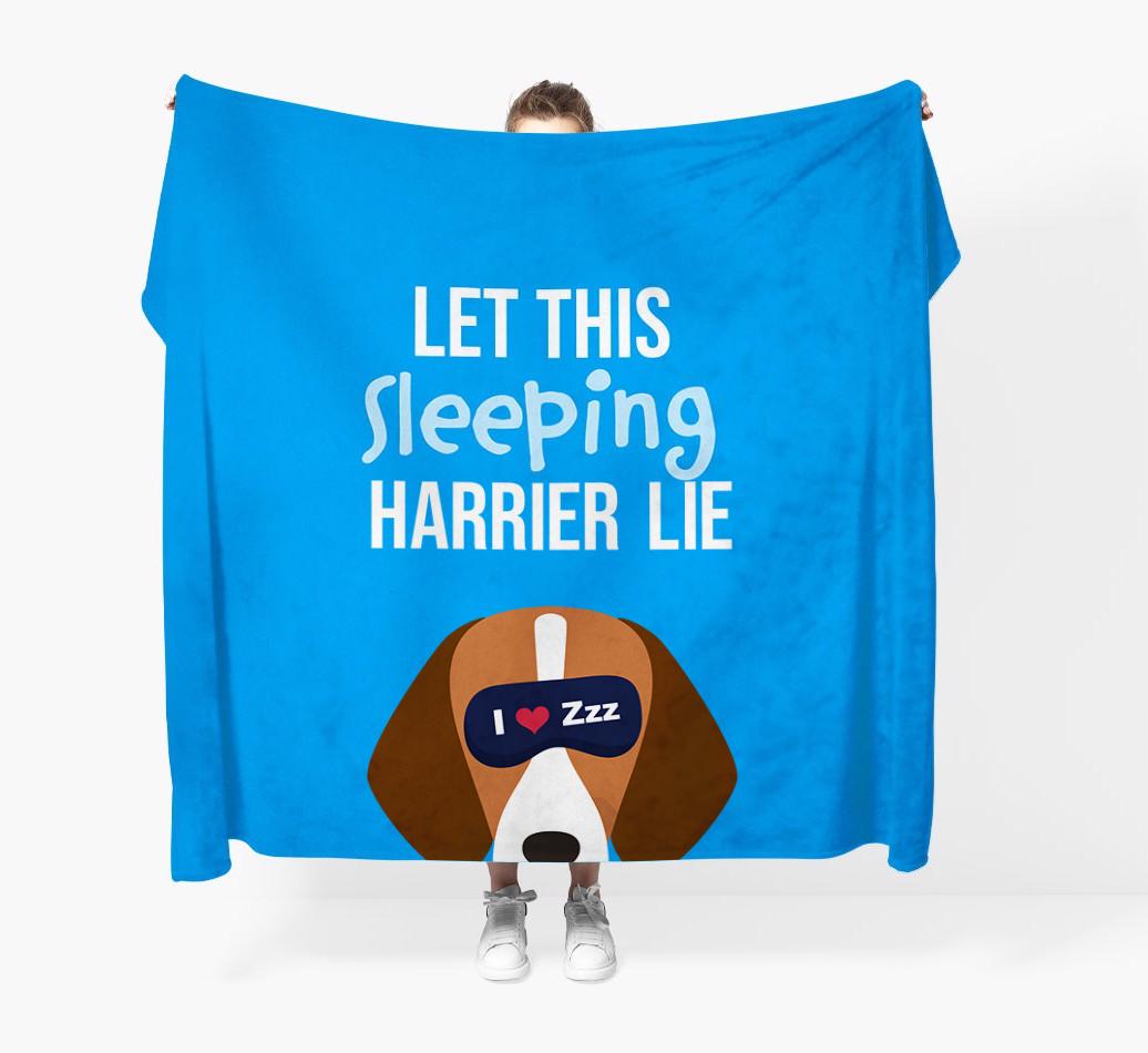 'Let that sleepy dog lie' - Personalized {breedFullName} Blanket