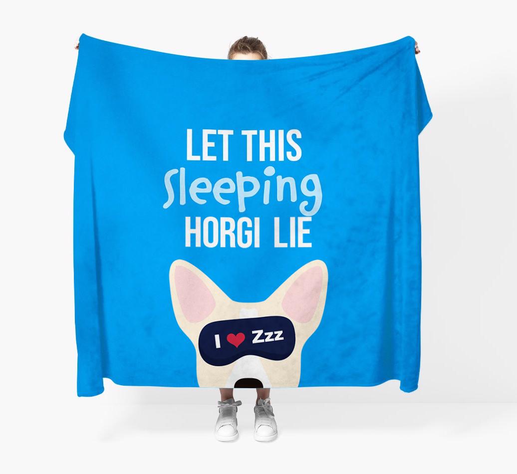 'Let that sleepy dog lie' - Personalized {breedFullName} Blanket