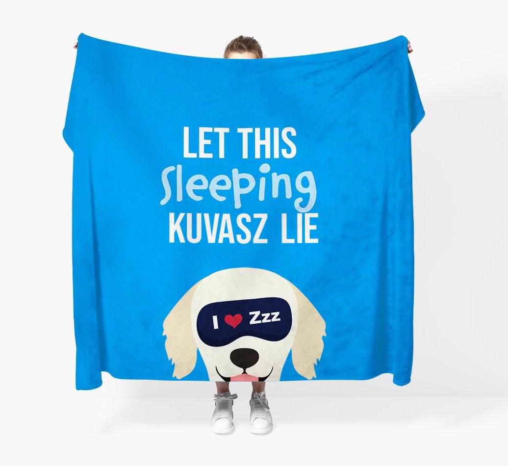 'Let that sleepy dog lie' - Personalized {breedFullName} Blanket