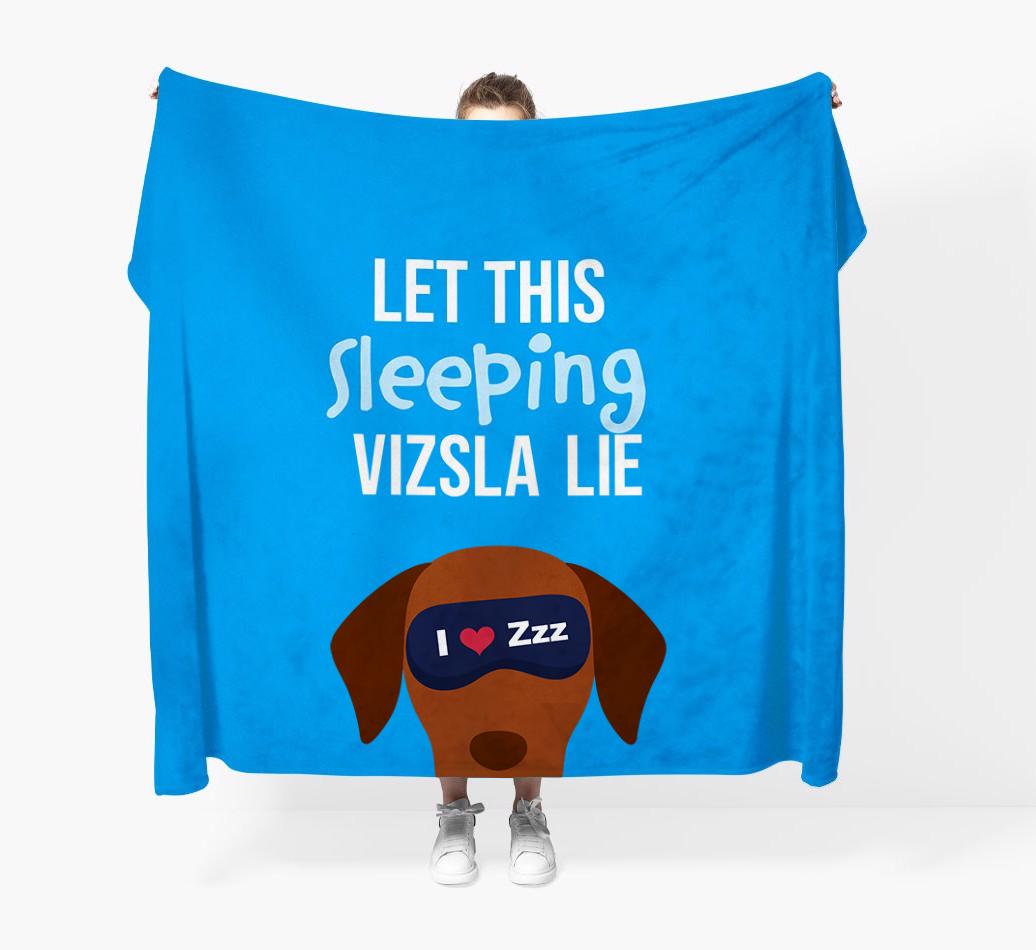'Let that sleepy dog lie' - Personalised {breedFullName} Blanket