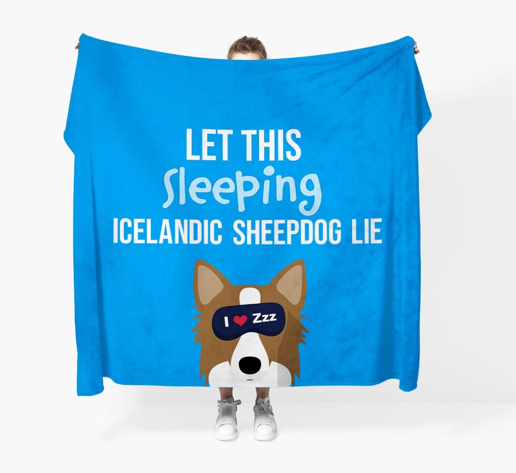 'Let that sleepy dog lie' - Personalized {breedFullName} Blanket