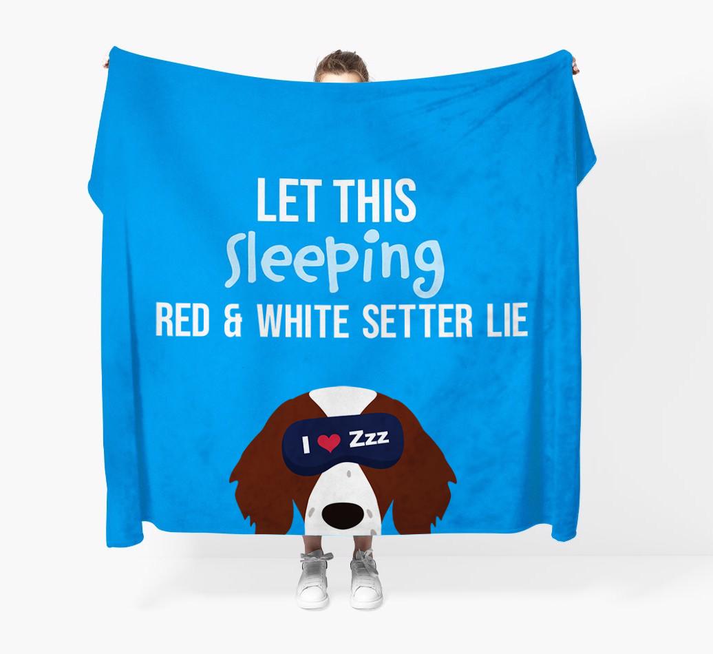 'Let that sleepy dog lie' - Personalized {breedFullName} Blanket