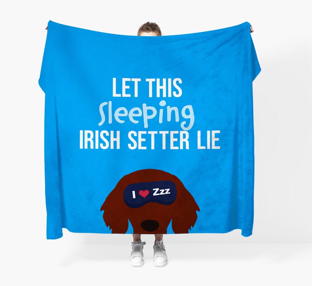 'Let that sleepy dog lie' - Personalized {breedFullName} Blanket
