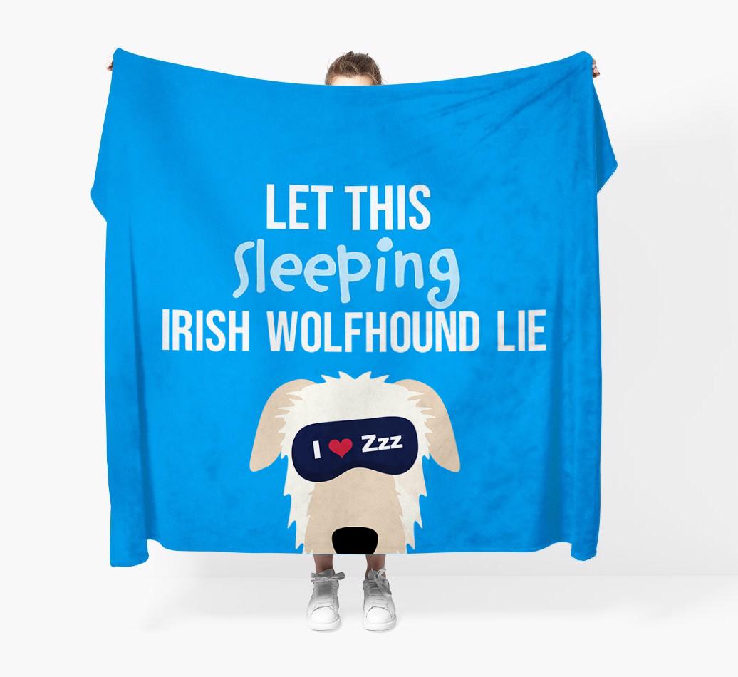'Let that sleepy dog lie' - Personalized {breedFullName} Blanket