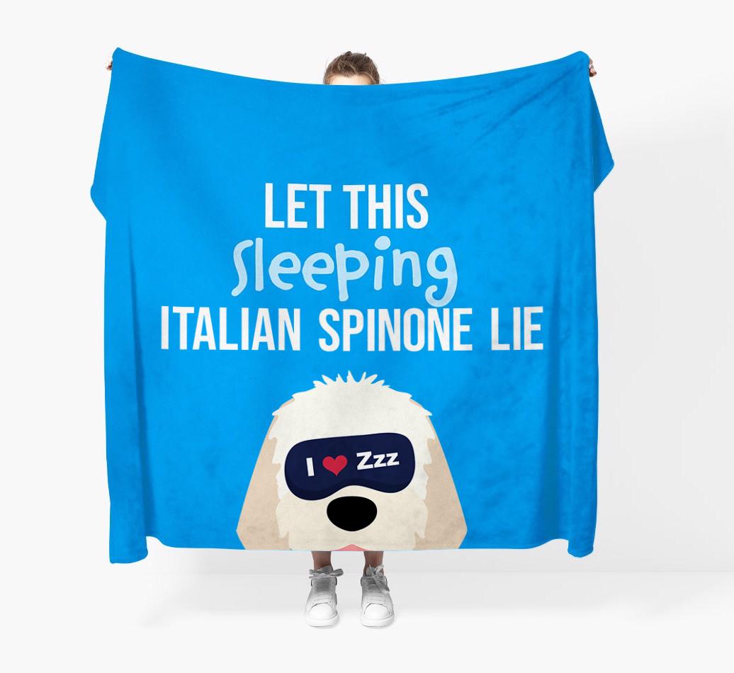 'Let that sleepy dog lie' - Personalized {breedFullName} Blanket