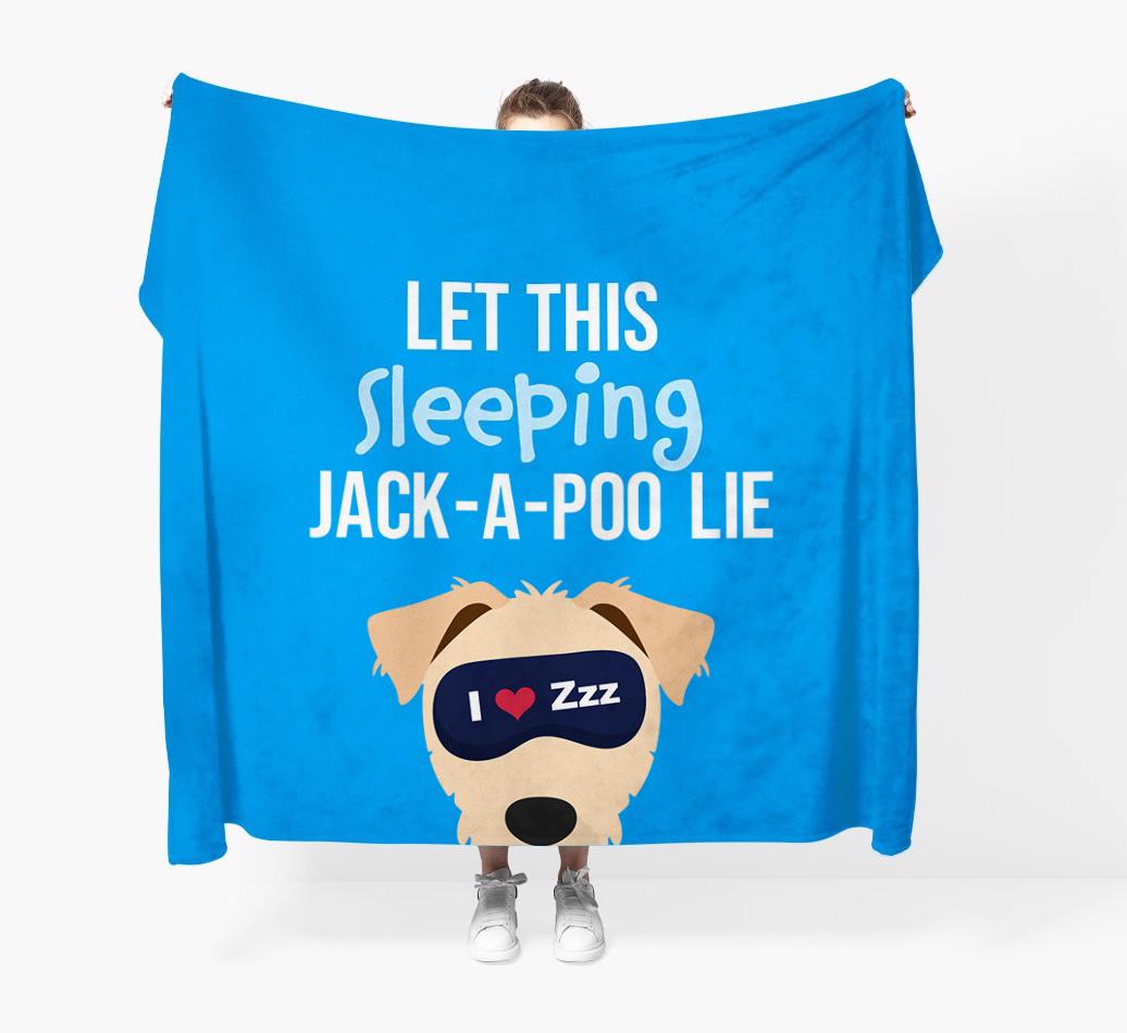 'Let that sleepy dog lie' - Personalized {breedFullName} Blanket