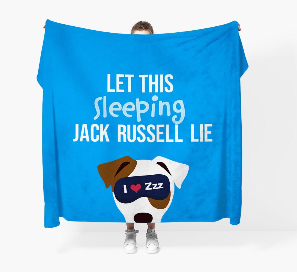 'Let that sleepy dog lie' - Personalized {breedFullName} Blanket