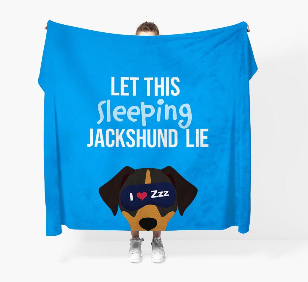 'Let that sleepy dog lie' - Personalized {breedFullName} Blanket