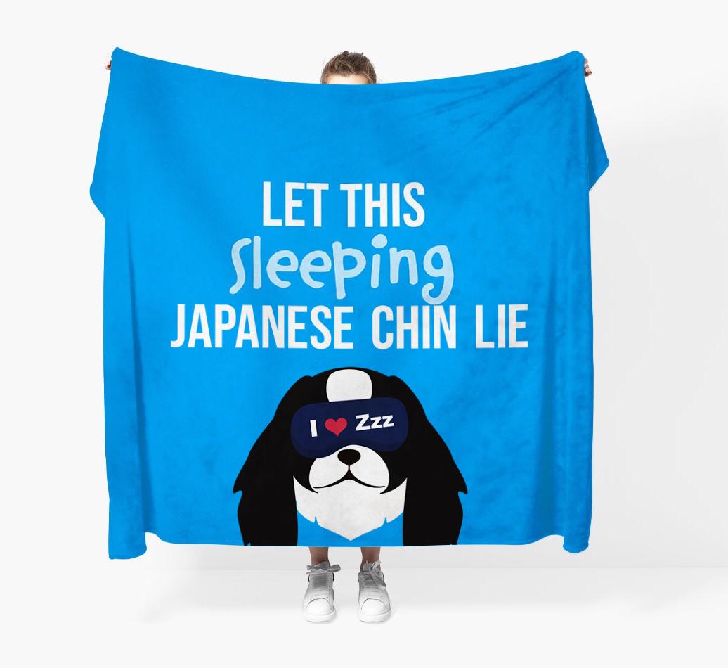 'Let that sleepy dog lie' - Personalized {breedFullName} Blanket