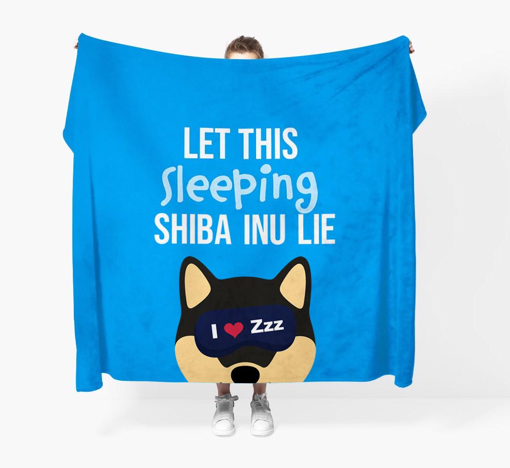 'Let that sleepy dog lie' - Personalized {breedFullName} Blanket