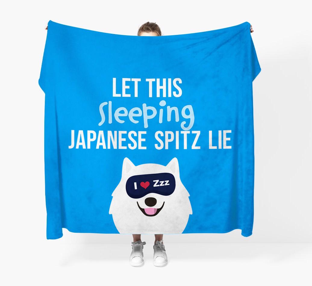 'Let that sleepy dog lie' - Personalized {breedFullName} Blanket