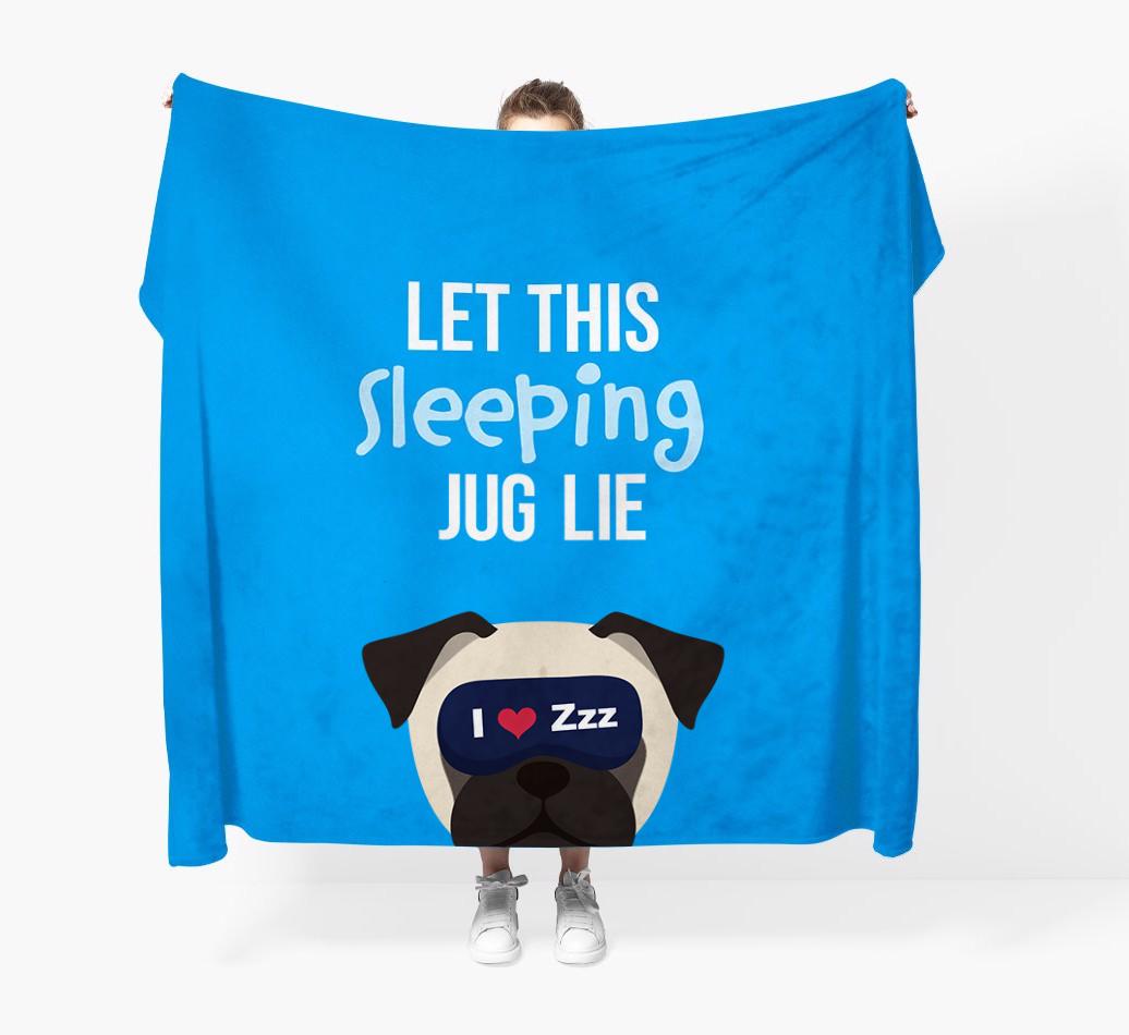 'Let that sleepy dog lie' - Personalized {breedFullName} Blanket