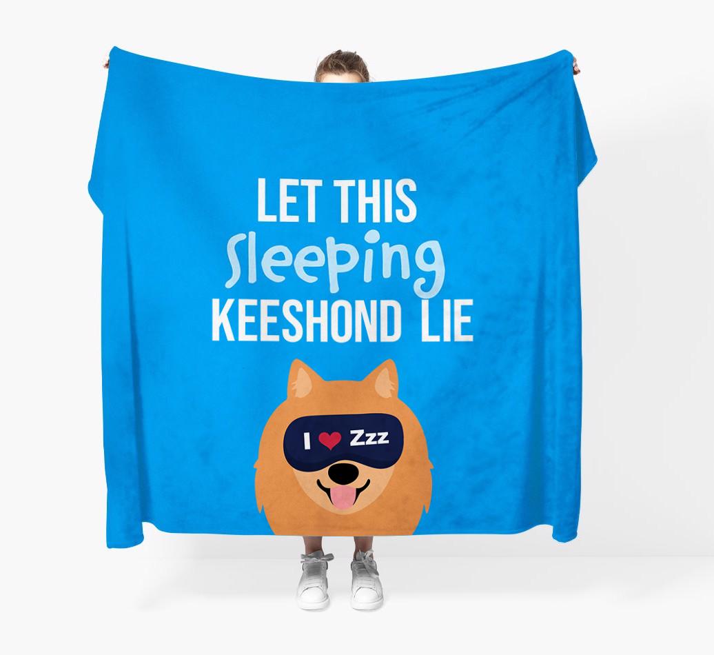 'Let that sleepy dog lie' - Personalized {breedFullName} Blanket