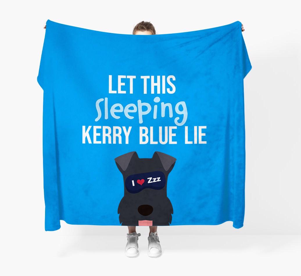 'Let that sleepy dog lie' - Personalized {breedFullName} Blanket