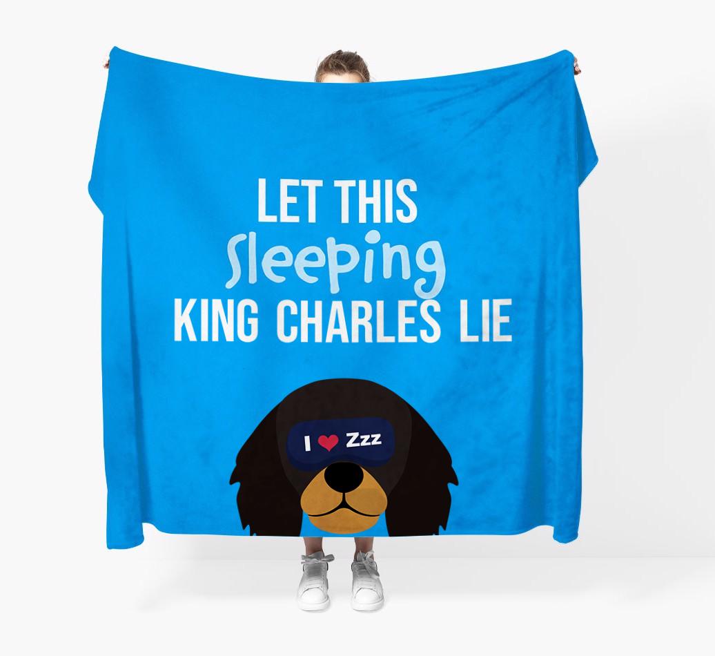 'Let that sleepy dog lie' - Personalized {breedFullName} Blanket