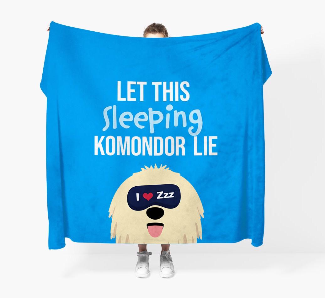 'Let that sleepy dog lie' - Personalized {breedFullName} Blanket