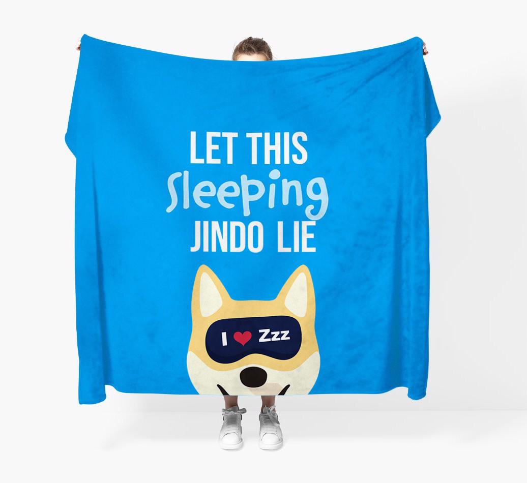 'Let that sleepy dog lie' - Personalized {breedFullName} Blanket