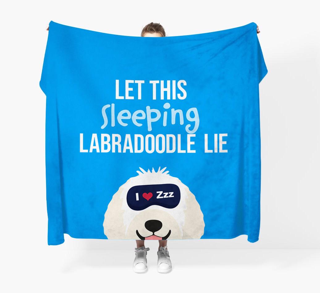 'Let that sleepy dog lie' - Personalized {breedFullName} Blanket