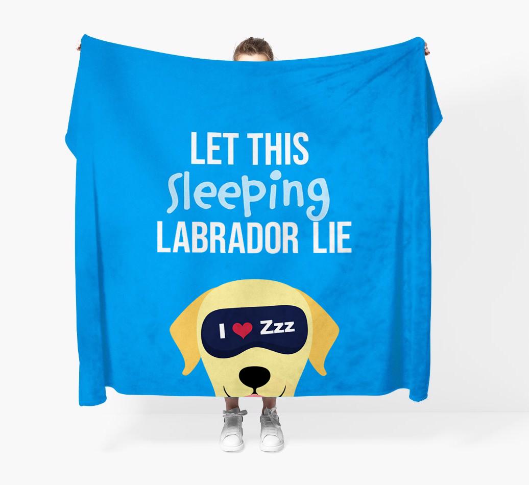 'Let that sleepy dog lie' - Personalized {breedFullName} Blanket