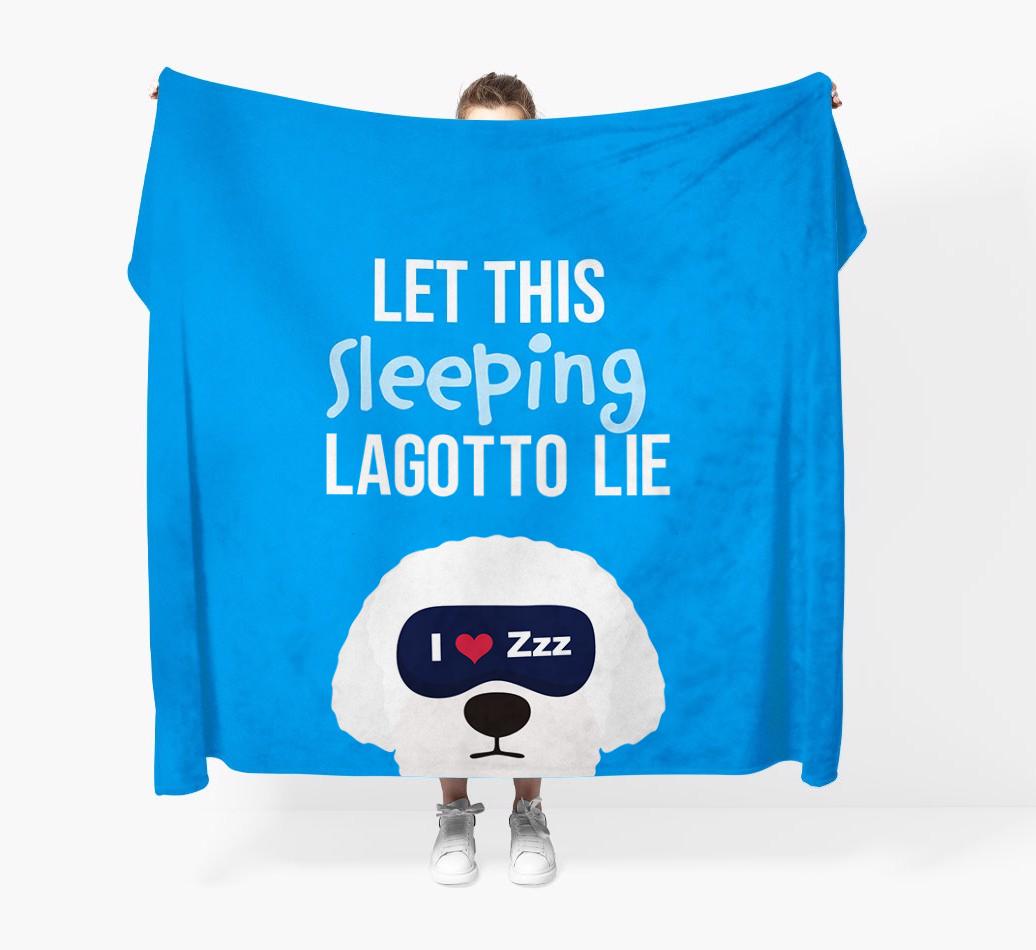 'Let that sleepy dog lie' - Personalized {breedFullName} Blanket