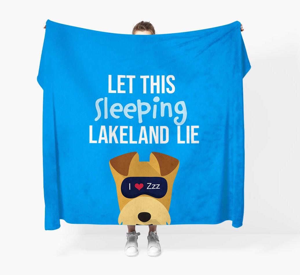 'Let that sleepy dog lie' - Personalized {breedFullName} Blanket