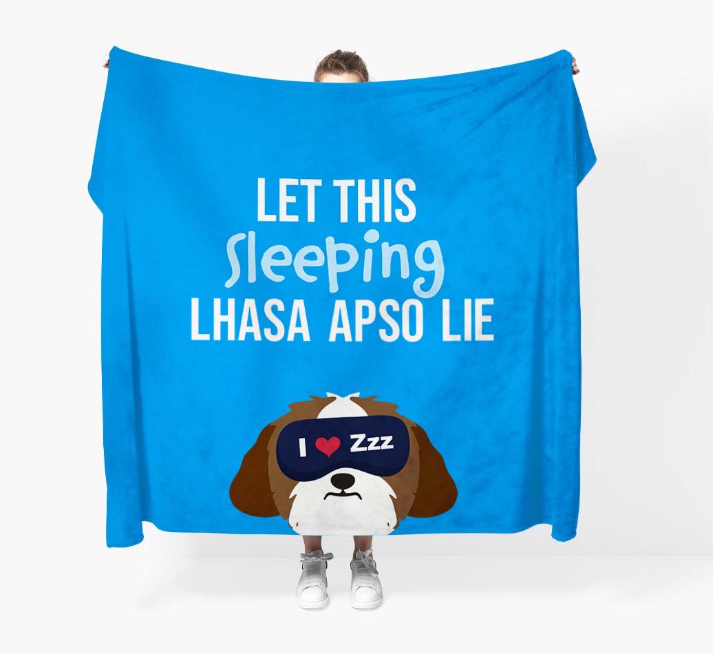 'Let that sleepy dog lie' - Personalized {breedFullName} Blanket
