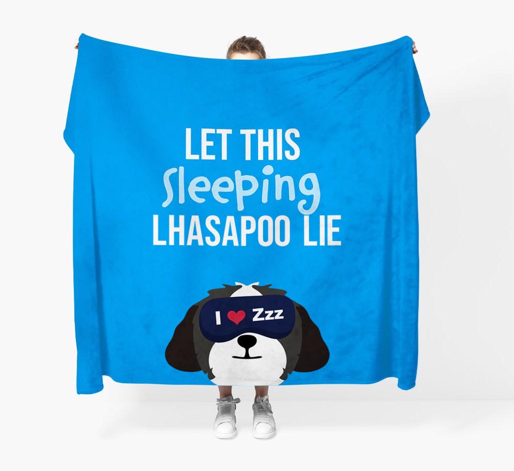 'Let that sleepy dog lie' - Personalized {breedFullName} Blanket