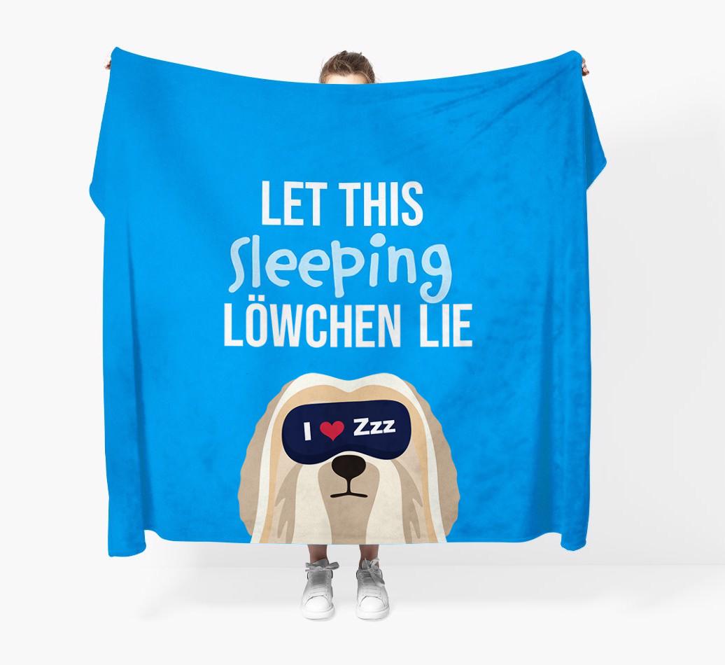 'Let that sleepy dog lie' - Personalized {breedFullName} Blanket