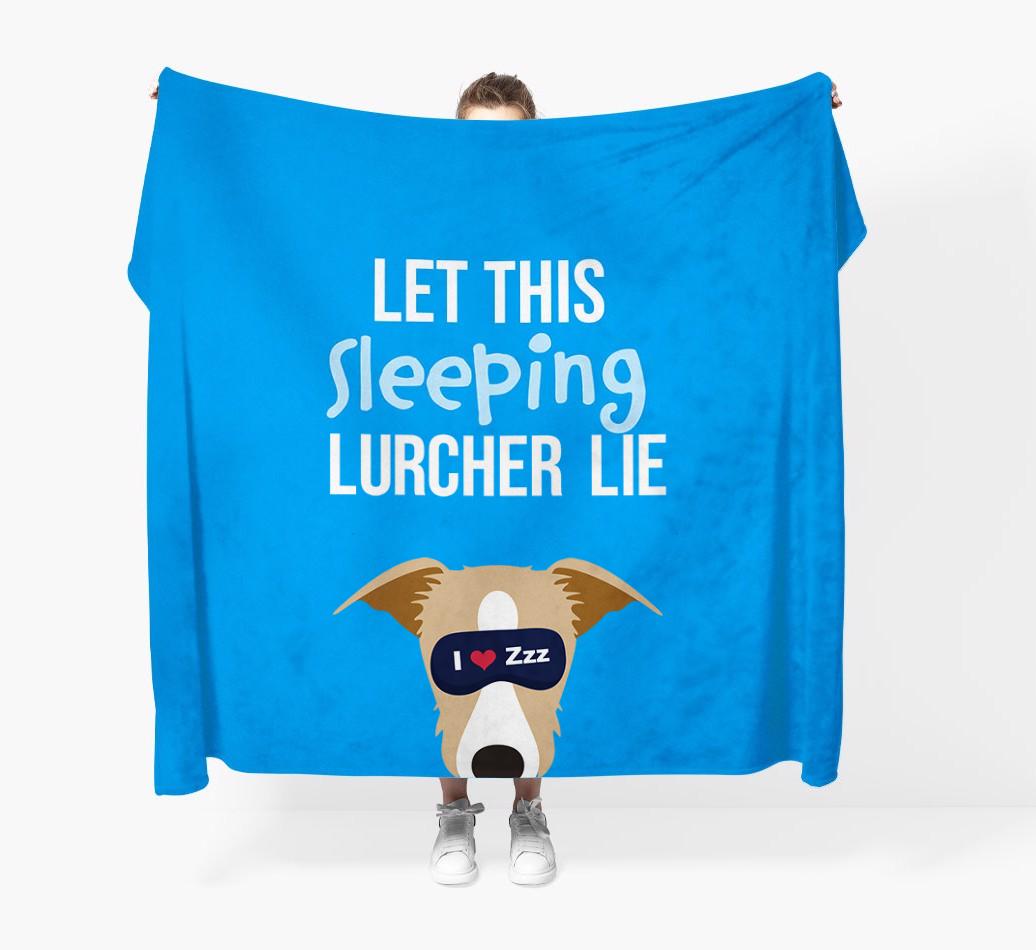 'Let that sleepy dog lie' - Personalized {breedFullName} Blanket
