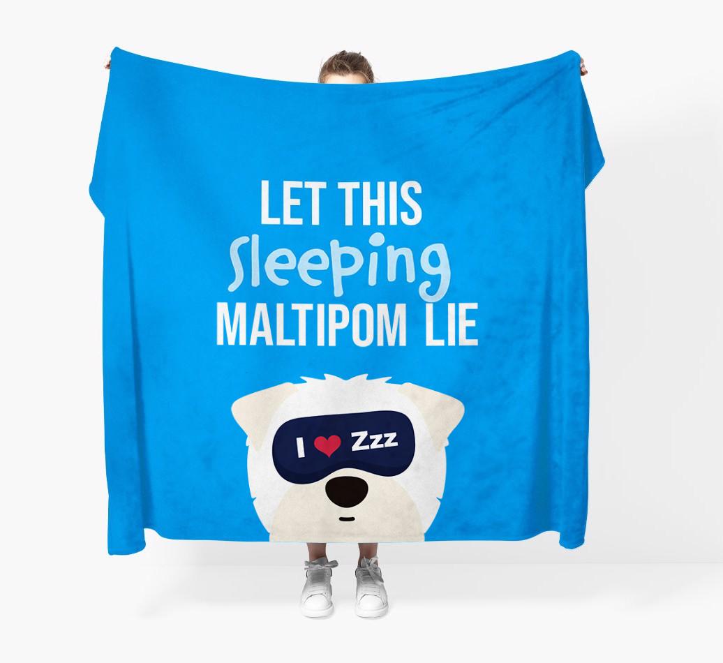 'Let that sleepy dog lie' - Personalized {breedFullName} Blanket