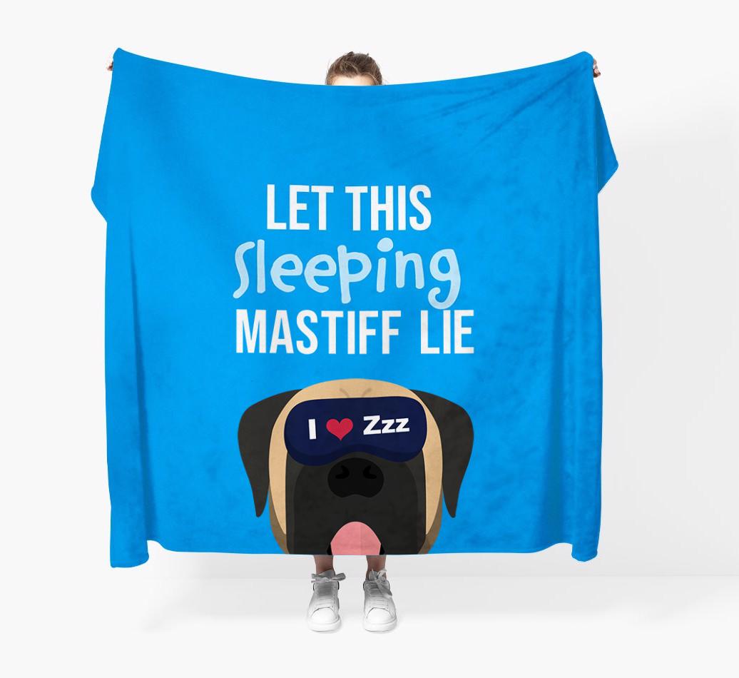 'Let that sleepy dog lie' - Personalized {breedFullName} Blanket