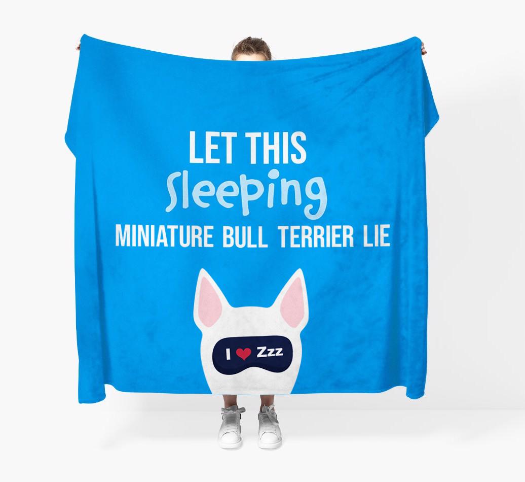 'Let that sleepy dog lie' - Personalized {breedFullName} Blanket