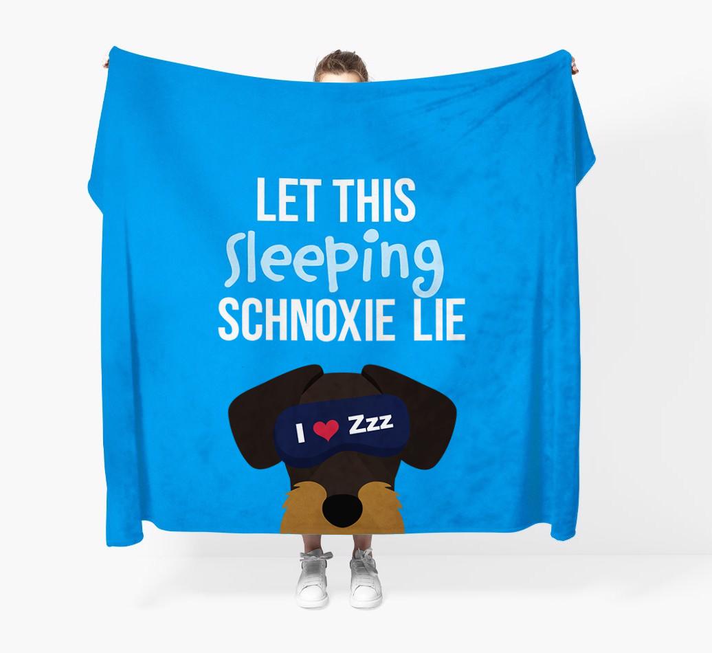 'Let that sleepy dog lie' - Personalized {breedFullName} Blanket