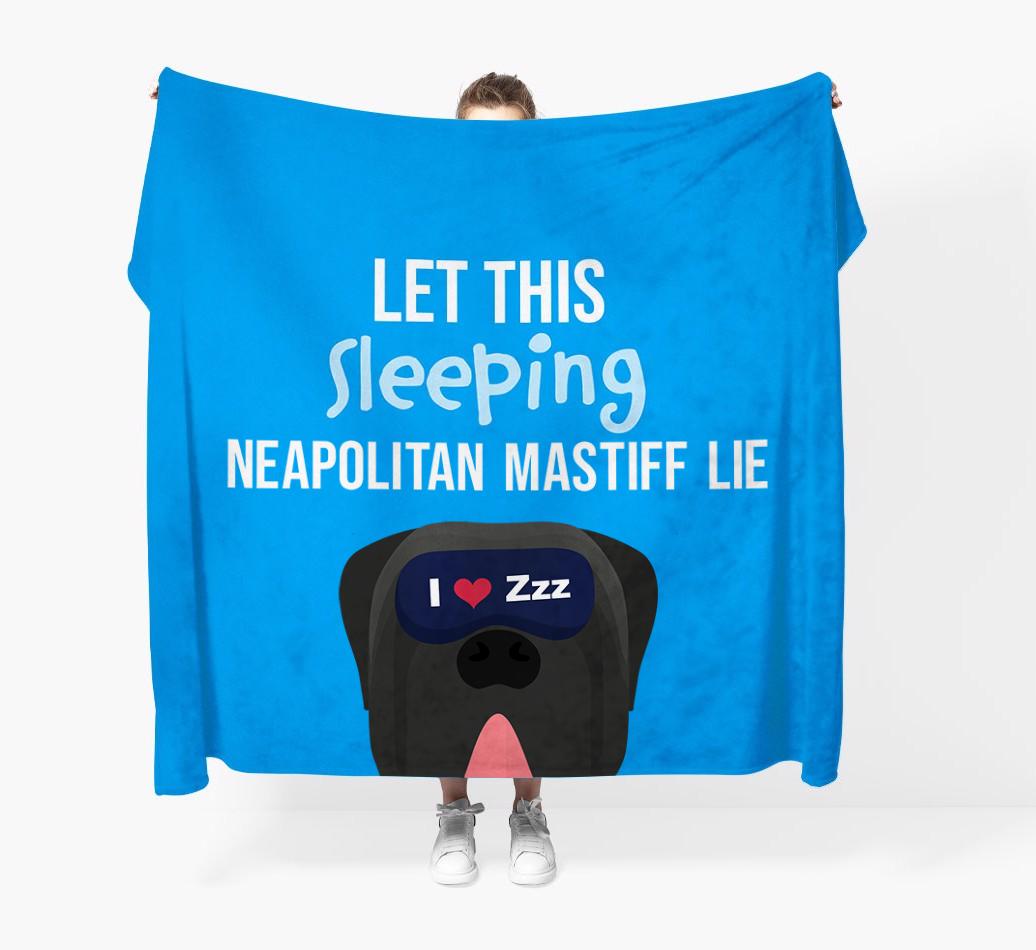 'Let that sleepy dog lie' - Personalized {breedFullName} Blanket