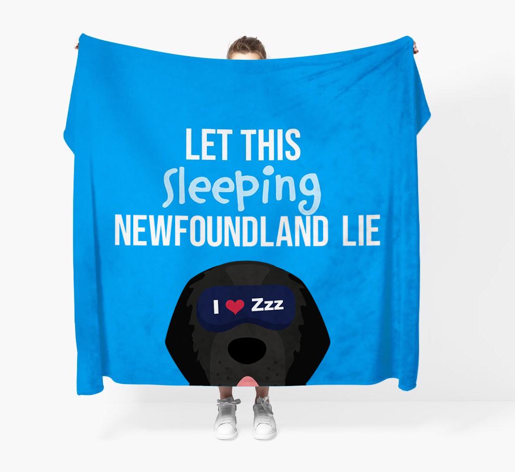 'Let that sleepy dog lie' - Personalized {breedFullName} Blanket