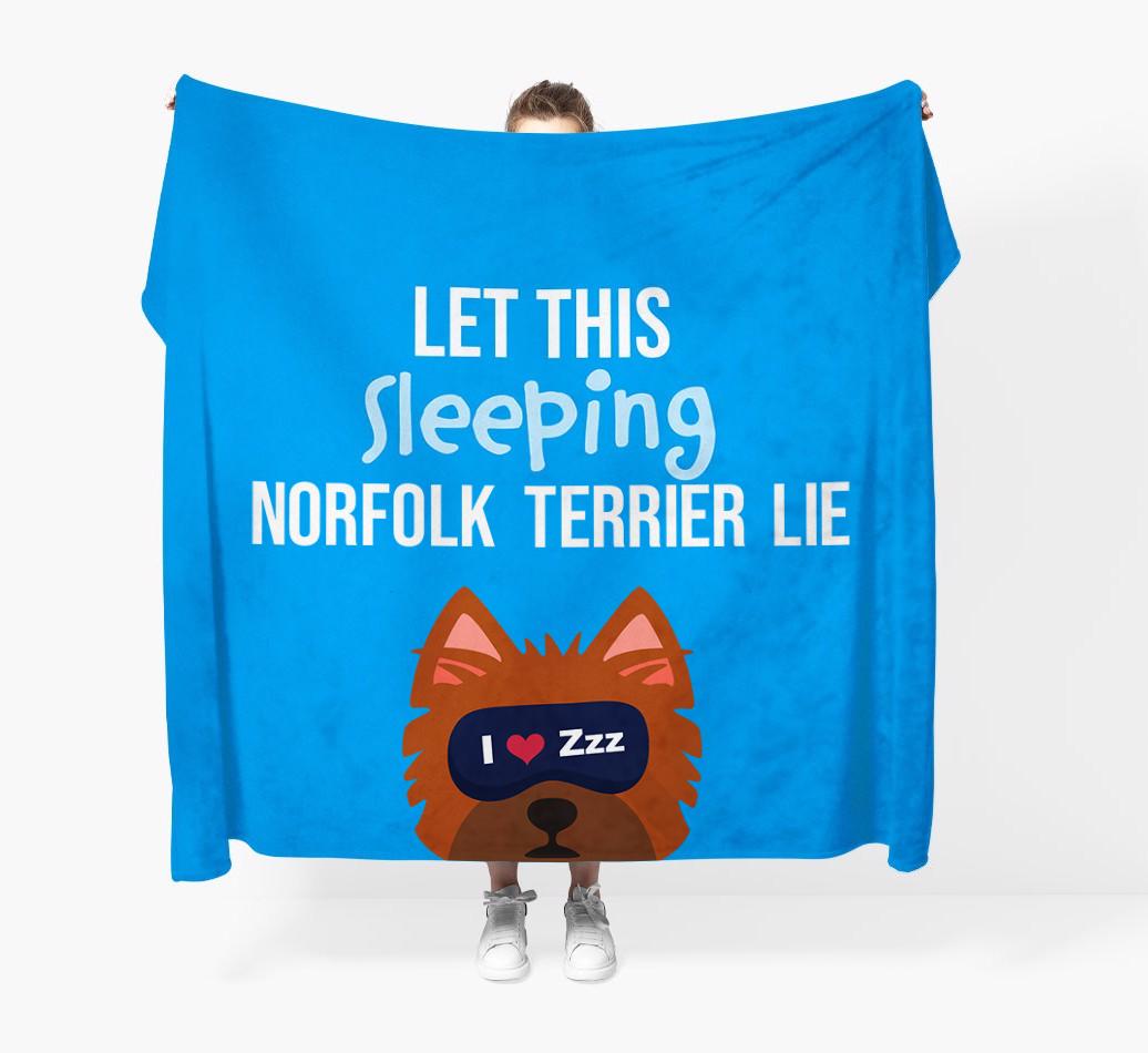 'Let that sleepy dog lie' - Personalized {breedFullName} Blanket