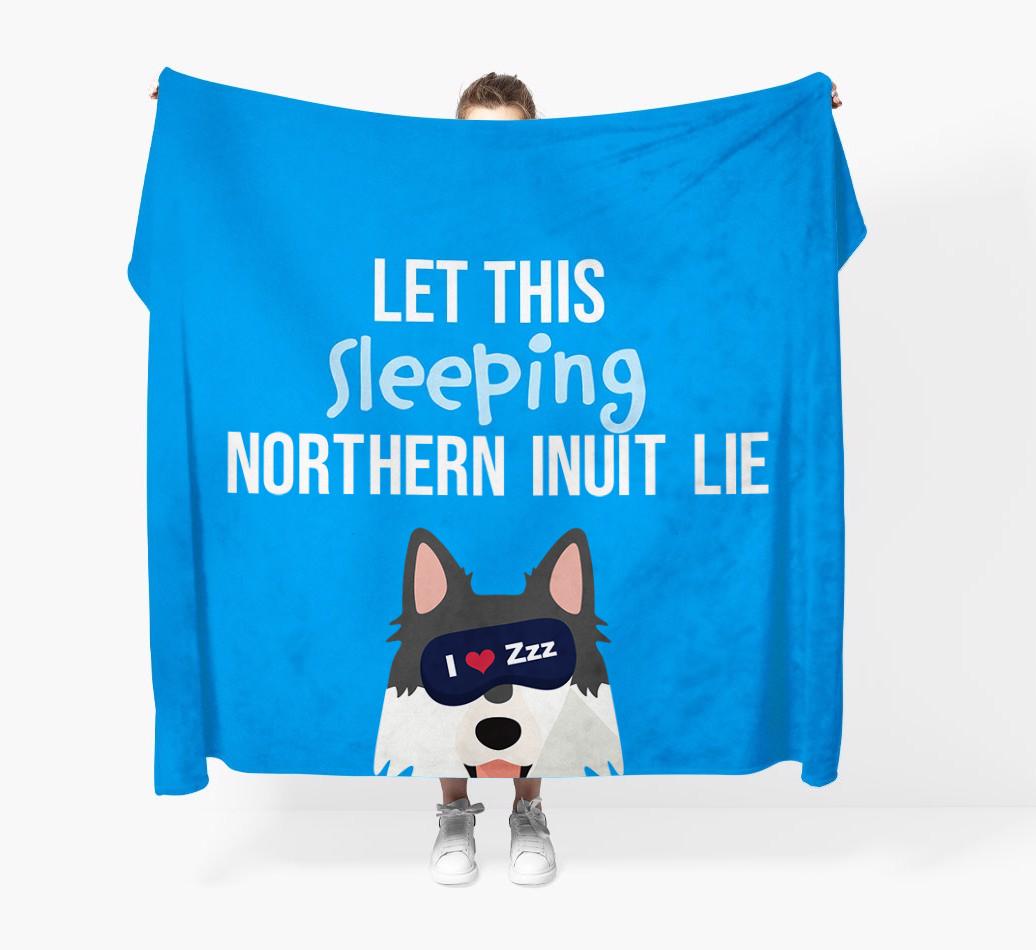 'Let that sleepy dog lie' - Personalized {breedFullName} Blanket