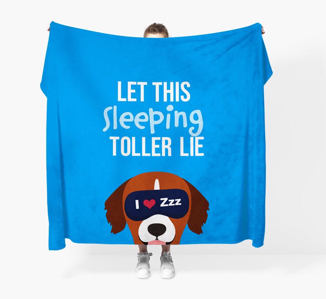 'Let that sleepy dog lie' - Personalized {breedFullName} Blanket