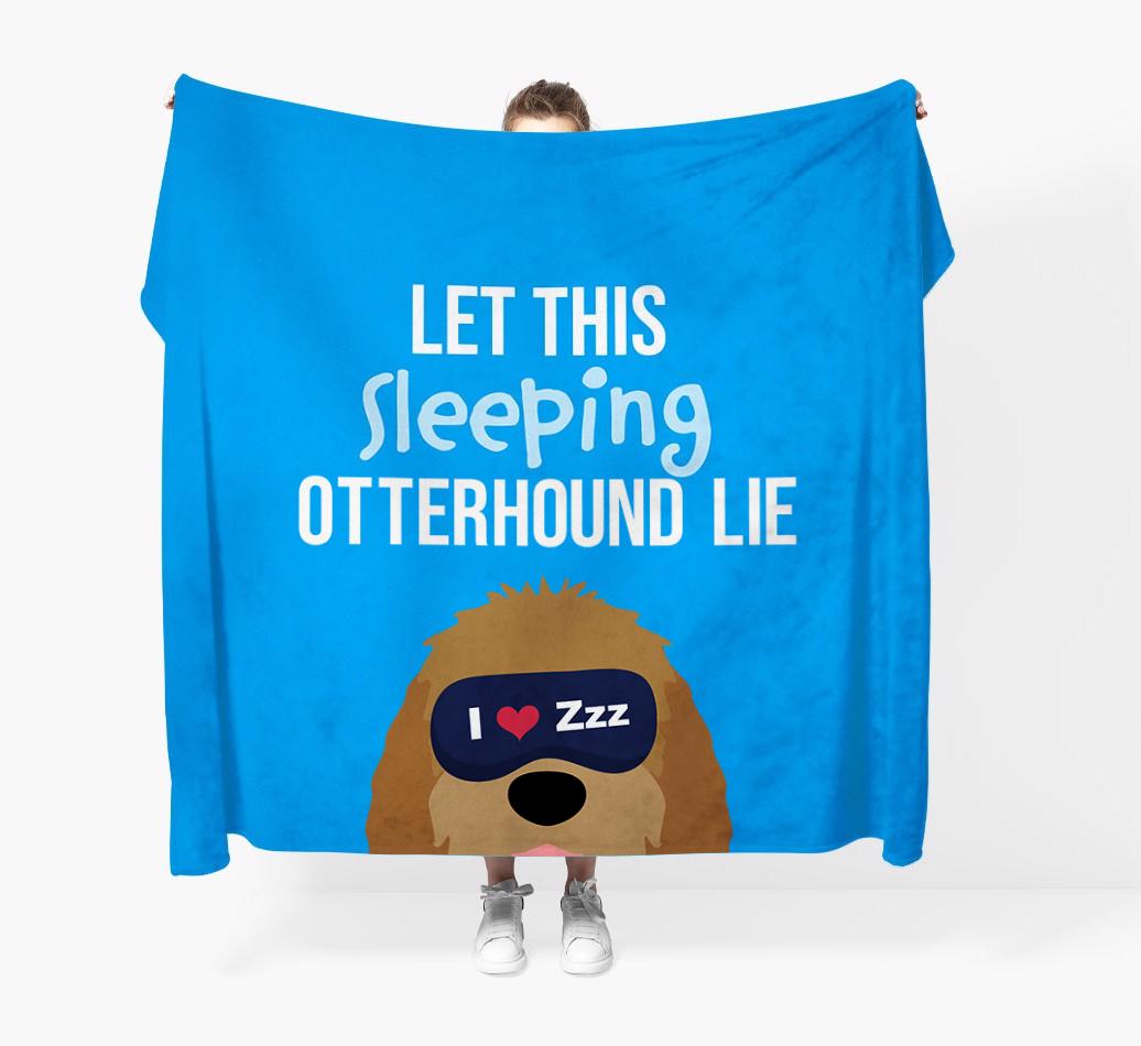'Let that sleepy dog lie' - Personalized {breedFullName} Blanket