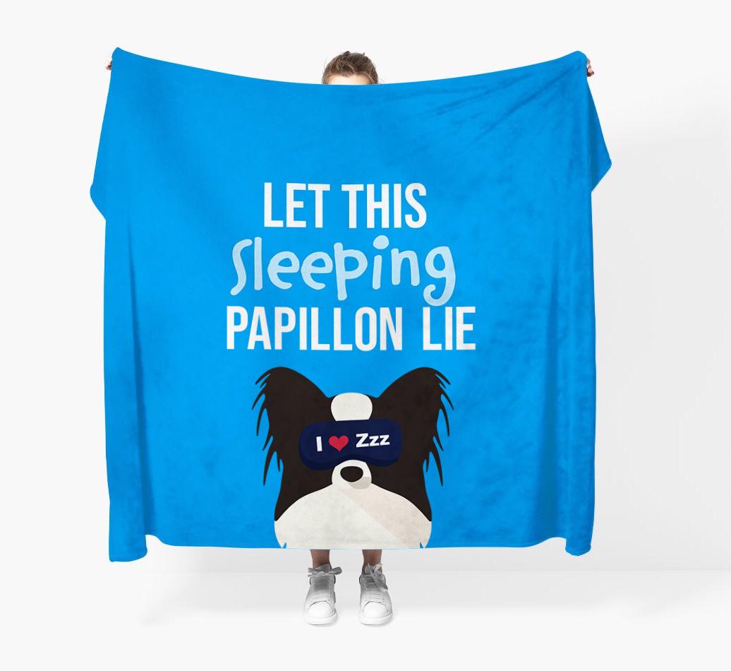 'Let that sleepy dog lie' - Personalized {breedFullName} Blanket