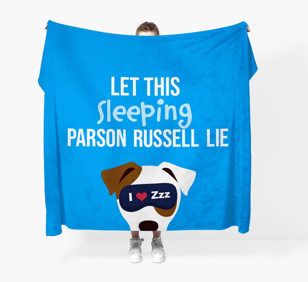 'Let that sleepy dog lie' - Personalized {breedFullName} Blanket