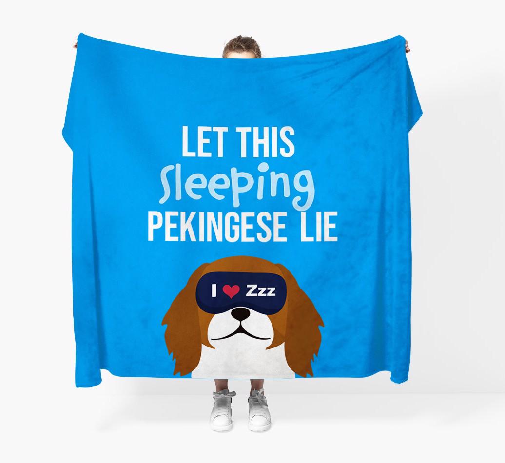 'Let that sleepy dog lie' - Personalized {breedFullName} Blanket