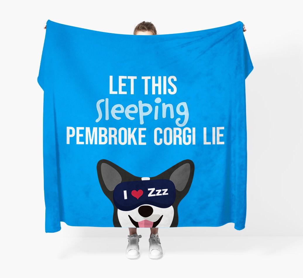 'Let that sleepy dog lie' - Personalized {breedFullName} Blanket