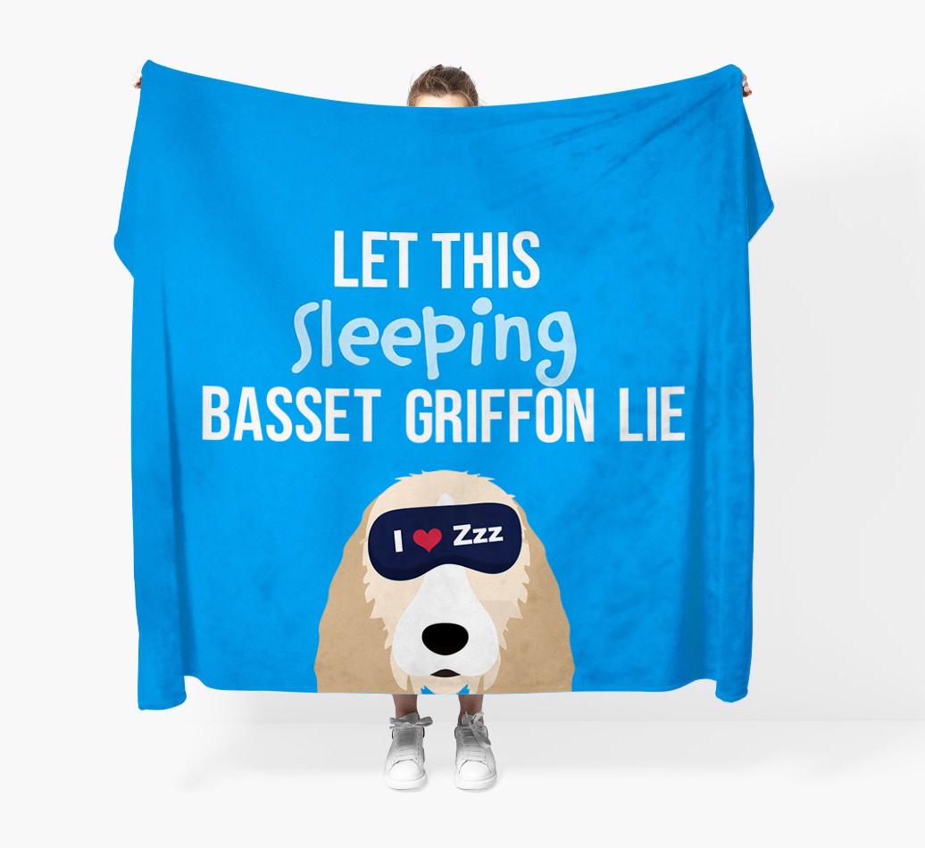 'Let that sleepy dog lie' - Personalized {breedFullName} Blanket