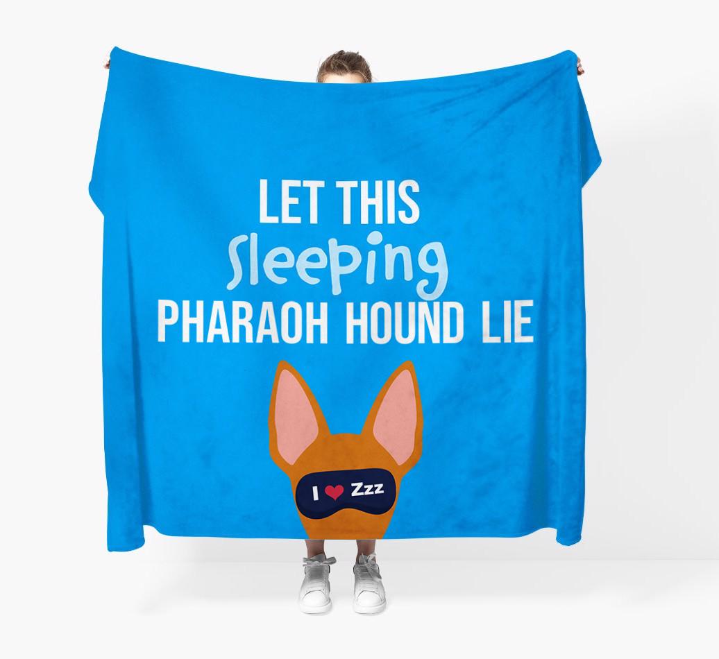 'Let that sleepy dog lie' - Personalised {breedFullName} Blanket