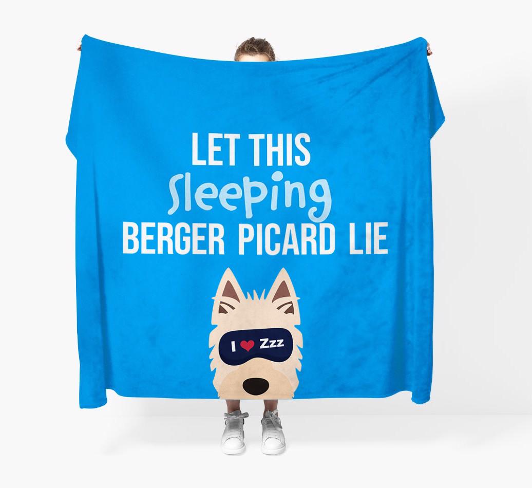 'Let that sleepy dog lie' - Personalized {breedFullName} Blanket